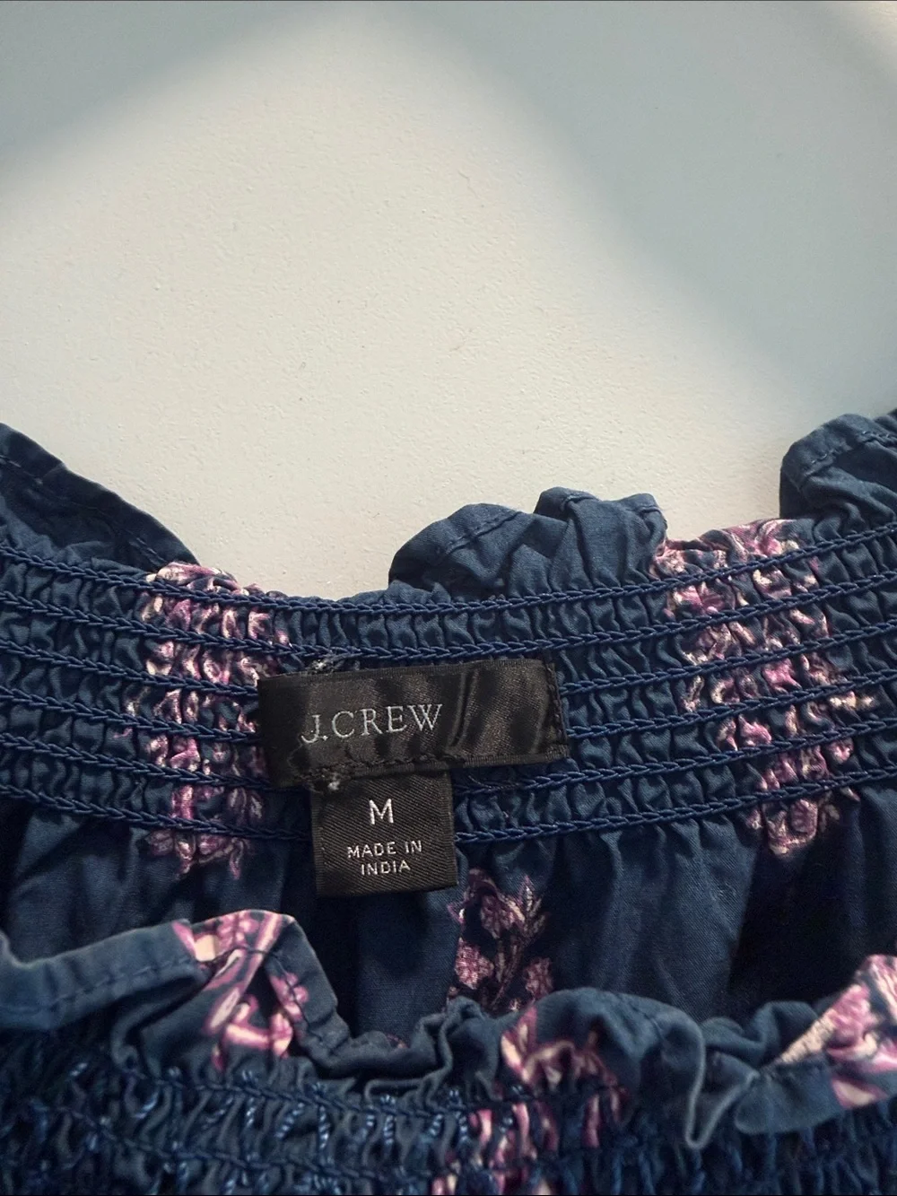 J. Crew Navy Dress with Pink Floral Print